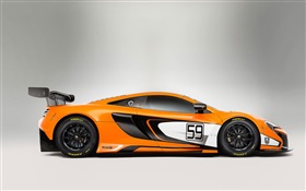 2015 650S GT3 McLaren vista lateral superdeportivo HD fondos de pantalla