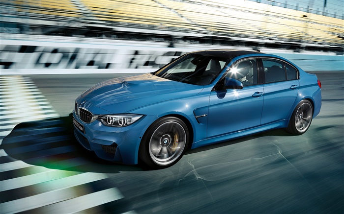 2015 BMW M3 Sedan F80 coche azul Fondos de pantalla, imagen