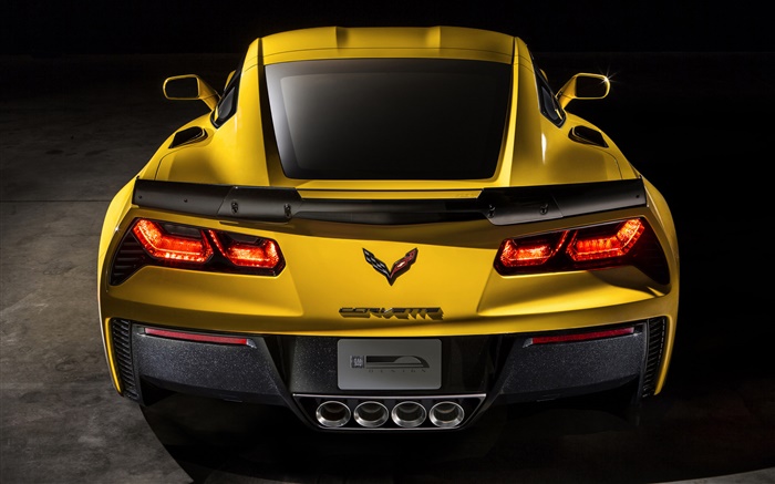 2015 Chevrolet Corvette Z06 trasera superdeportivo primer plano Fondos de pantalla, imagen