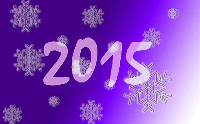 2015 con copos de nieve Fondos de pantalla, imagen