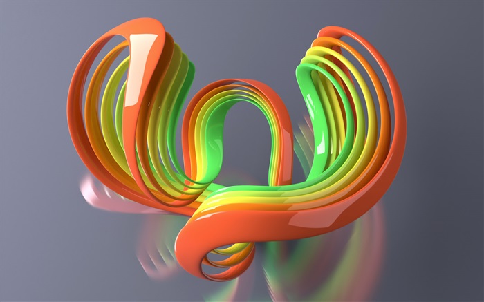 , Creativo curva 3D en color Fondos de pantalla, imagen
