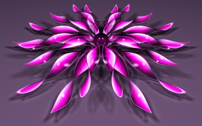 Flor púrpura 3D Fondos de pantalla, imagen