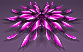 Flor púrpura 3D