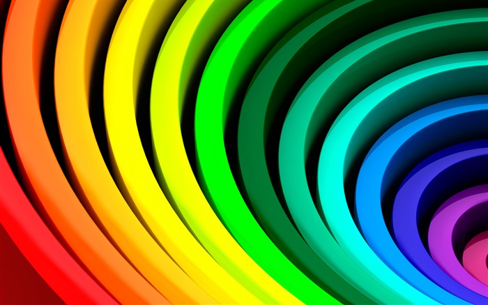 Círculos abstractos, colores del arco iris Fondos de pantalla, imagen