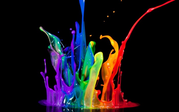 Colorido salpicaduras de pintura abstracta Fondos de pantalla, imagen
