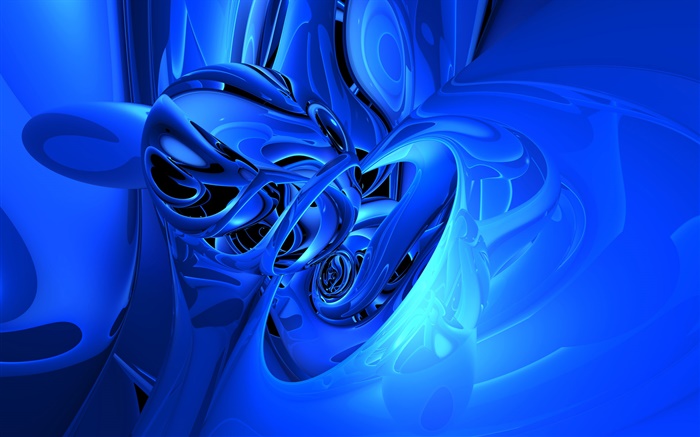 Abstracto de la curva, estilo azul Fondos de pantalla, imagen