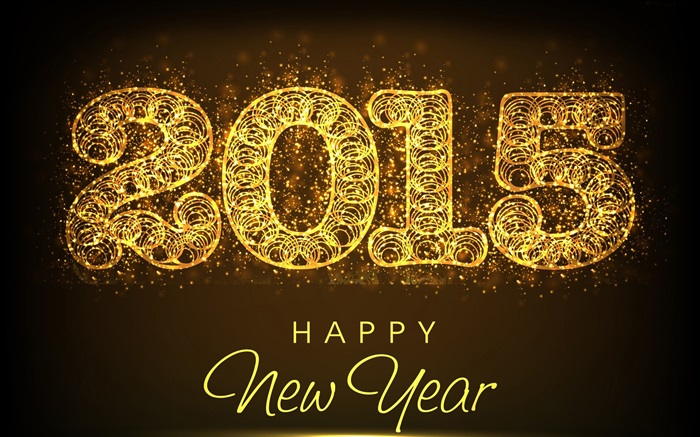 abstracta de oro creativa 2015 Año Nuevo Fondos de pantalla, imagen