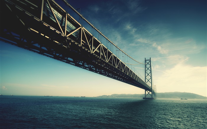 Puente Akashi Kaikyo, Japón, mar Fondos de pantalla, imagen