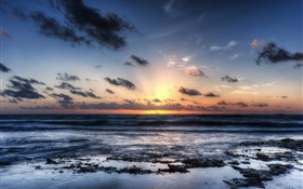 Akumal Beach, México, la salida del sol, costa HD fondos de pantalla