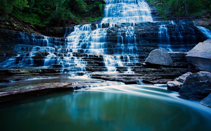 Albion Falls, Hamilton, Ontario, Canadá, cascadas, lago Fondos de pantalla, imagen
