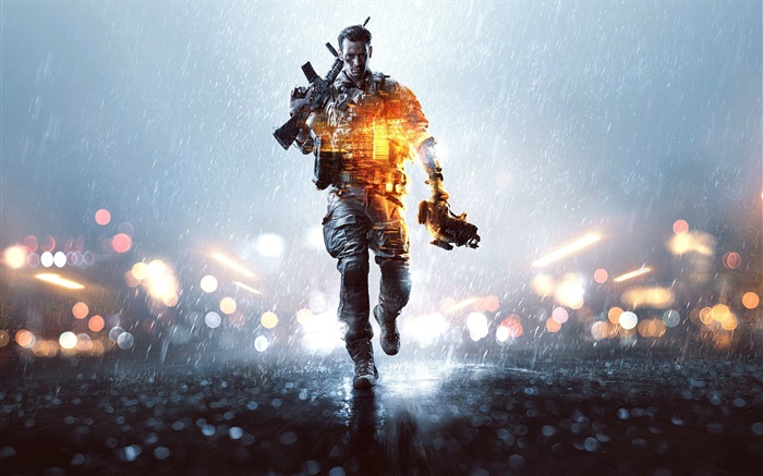 Battlefield 4, noche, soldado Fondos de pantalla, imagen