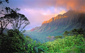 Hermoso paisaje, montaña, amanecer, americana HD fondos de pantalla