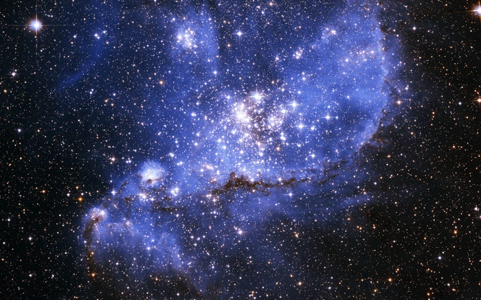 Nebulosa azul, estrellas Fondos de pantalla, imagen