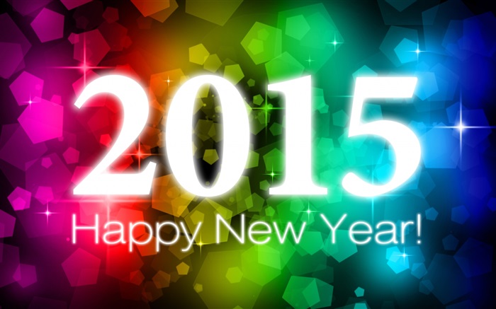 Luces de colores, 2015 Año Nuevo Fondos de pantalla, imagen