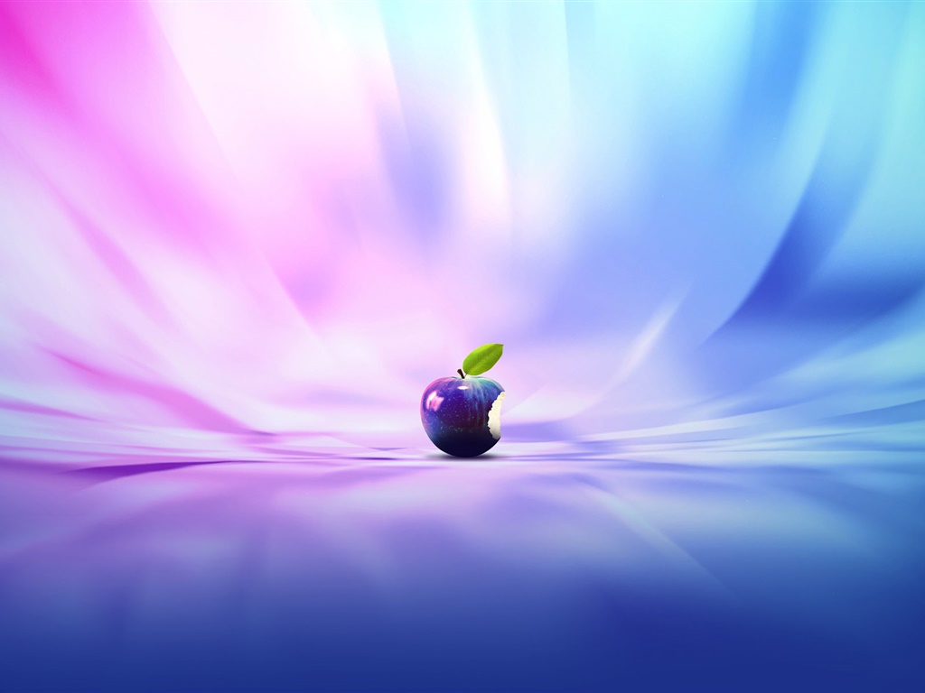 Escenario colorido, logotipo de Apple 1024x768 Fondos de pantalla