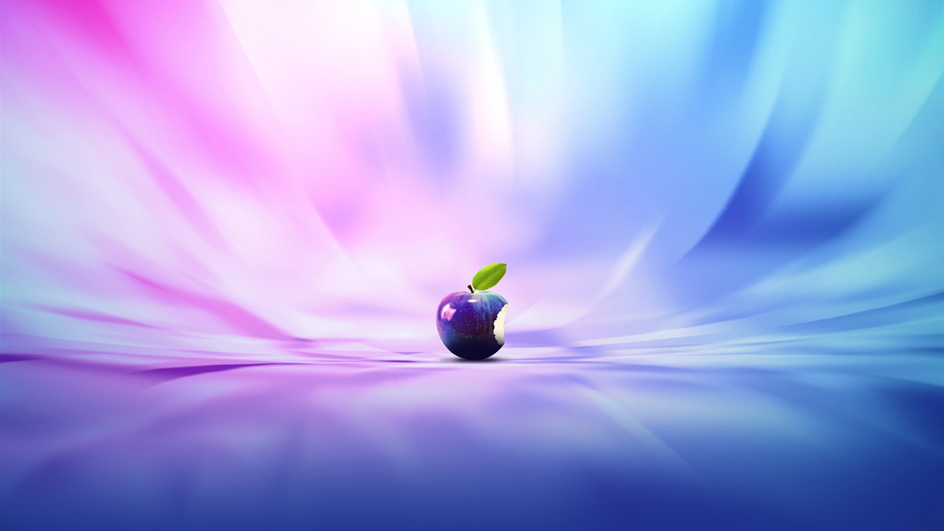 Escenario colorido, logotipo de Apple 1366x768 Fondos de pantalla