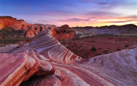 Desierto, rocas, cielo, rojo, América