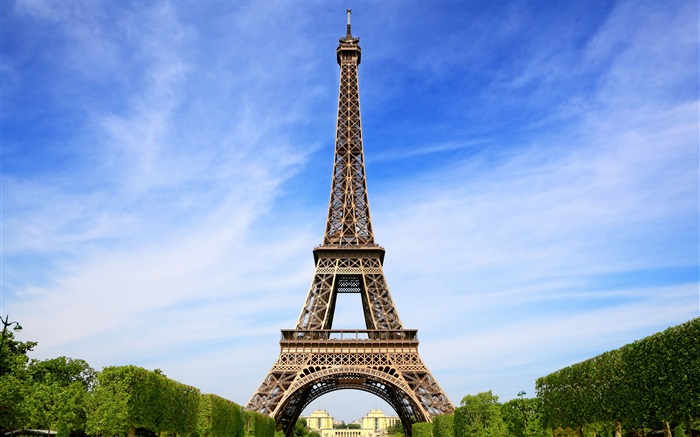 Torre Eiffel, París, Francia, el cielo azul Fondos de pantalla, imagen