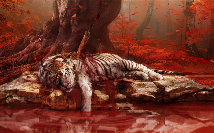 Far Cry 4, muertos tigre Fondos de pantalla, imagen