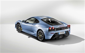 Ferrari luz azul coche de visión trasera HD fondos de pantalla