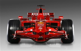 Ferrari de carreras rojo Vista delantera del coche