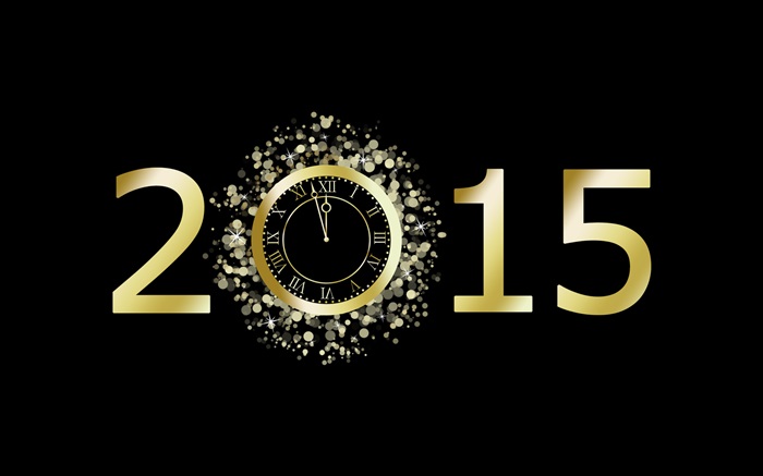 Feliz Año Nuevo 2015, fondo negro Fondos de pantalla, imagen