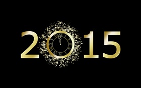 Feliz Año Nuevo 2015, fondo negro HD fondos de pantalla
