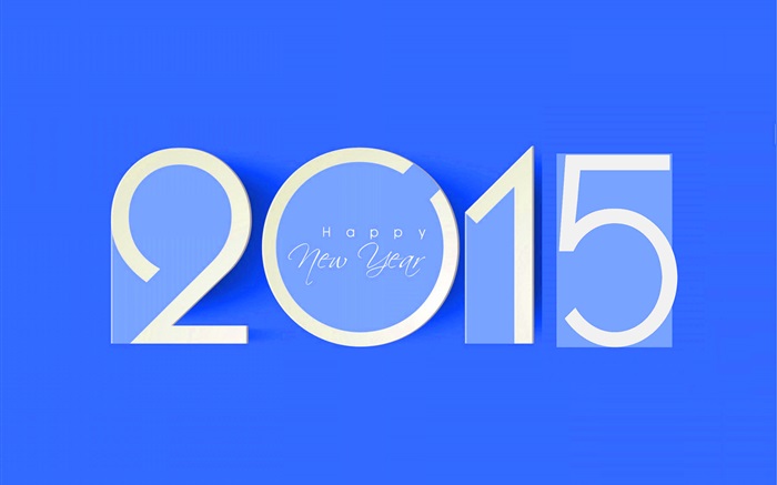 Feliz Año Nuevo 2015, estilo azul Fondos de pantalla, imagen