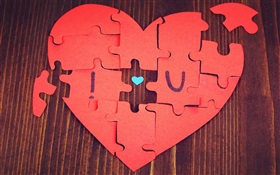 Amor Jigsaw en forma de corazón HD fondos de pantalla