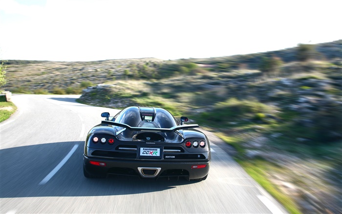 Retrovisor del coche negro Koenigsegg Fondos de pantalla, imagen