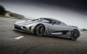 Koenigsegg gris vez superdeportivo HD fondos de pantalla
