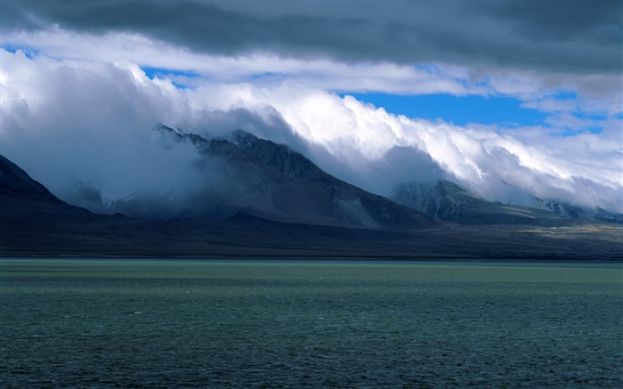 Lago, niebla, montaña, escenografía de mañana de China Fondos de pantalla, imagen