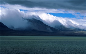 Lago, niebla, montaña, escenografía de mañana de China HD fondos de pantalla