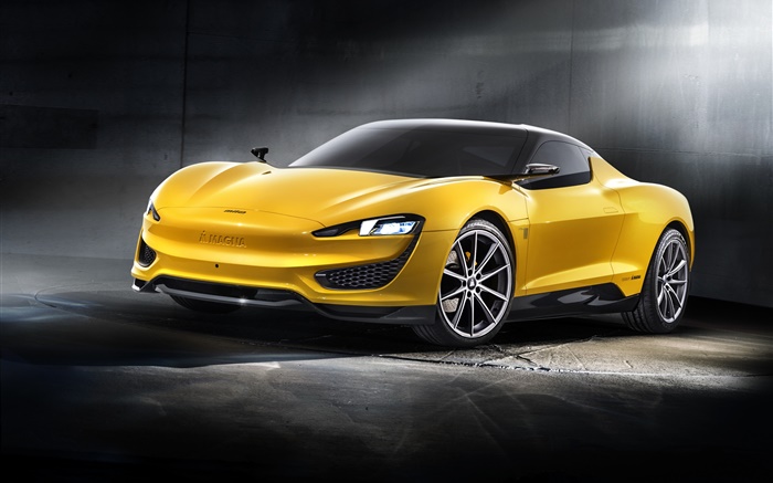Magna Steyr coche amarillo 2015 Fondos de pantalla, imagen