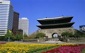 Puerta de Namdaemun, Seúl, Corea HD fondos de pantalla