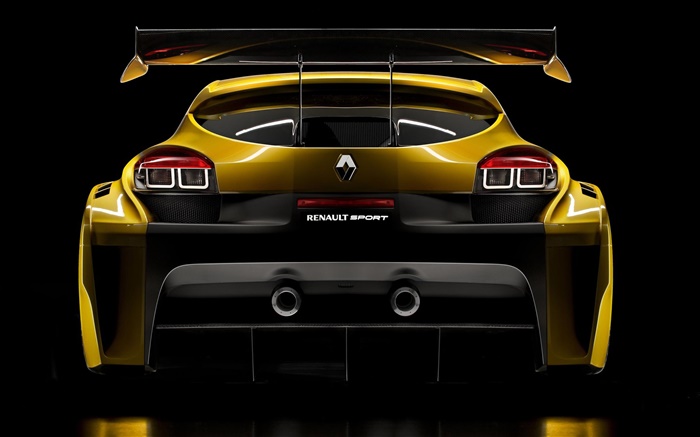 Renault deporte amarilla vista trasera del coche Fondos de pantalla, imagen