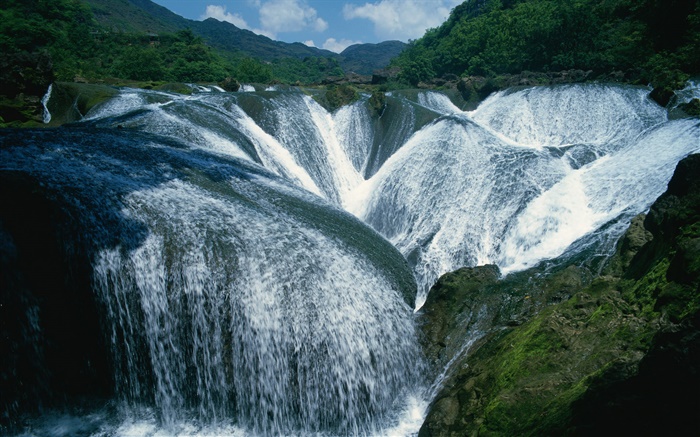 Cascadas espectaculares, China paisaje Fondos de pantalla, imagen