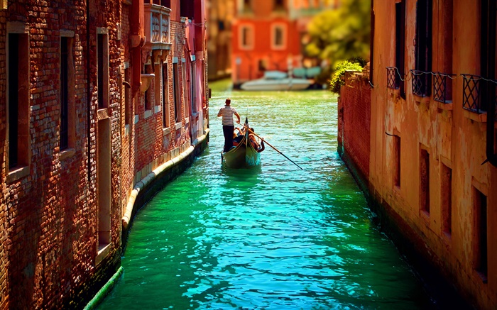 Venecia, turismo, río, barco Fondos de pantalla, imagen