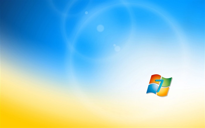 Windows 7 logo, fondo anaranjado azul Fondos de pantalla, imagen