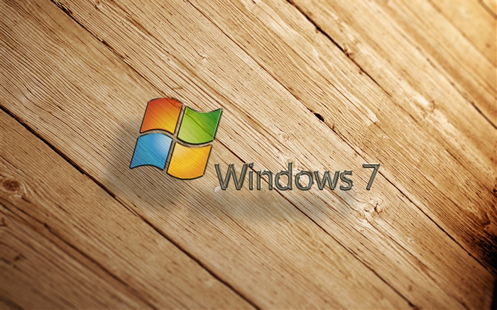 Windows 7, tablero de madera Fondos de pantalla, imagen