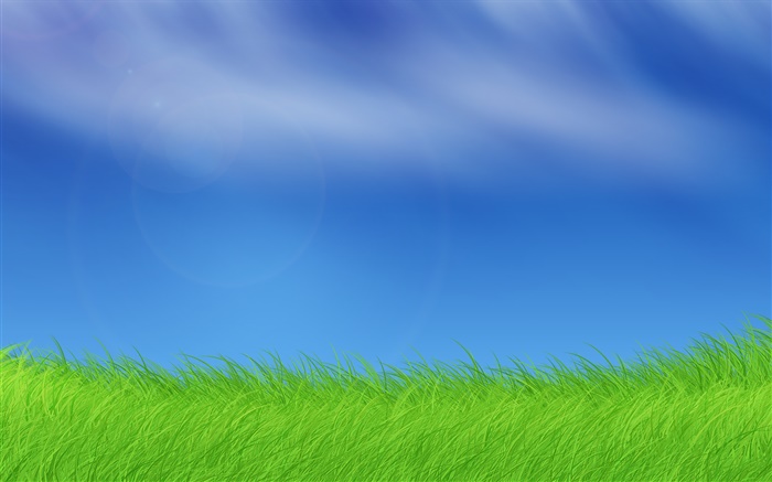 Ventanas imágenes, hierba, cielo azul Fondos de pantalla, imagen