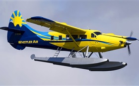 Color amarillo avión anfibio HD fondos de pantalla