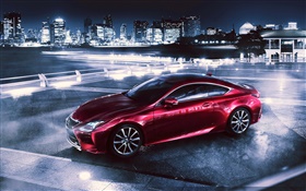 2014 Lexus supercar rojo vista lateral HD fondos de pantalla