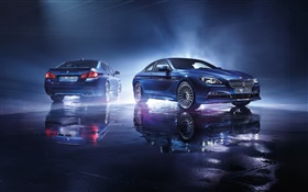 2015 BMW Alpina dos coches azules HD fondos de pantalla