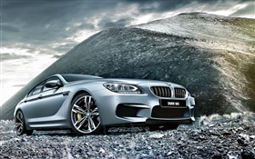 2015 BMW M6 F06 Vista delantera del coche de plata HD fondos de pantalla