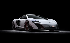 2015 McLaren 675LT supercar blanco vista lateral HD fondos de pantalla