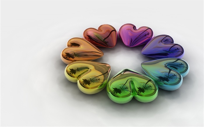3D corazones de amor Fondos de pantalla, imagen