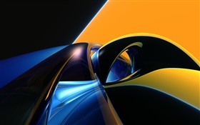 Abstracto de la curva, naranja, azul, negro HD fondos de pantalla