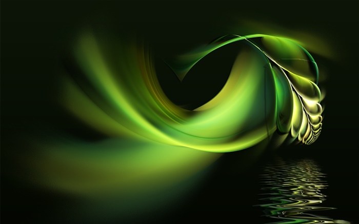 Diseño abstracto, hojas verdes, el agua Fondos de pantalla, imagen