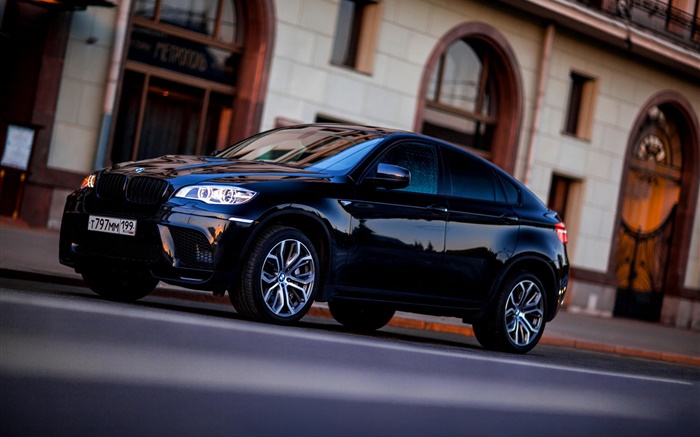 BMW X6 coche negro Fondos de pantalla, imagen